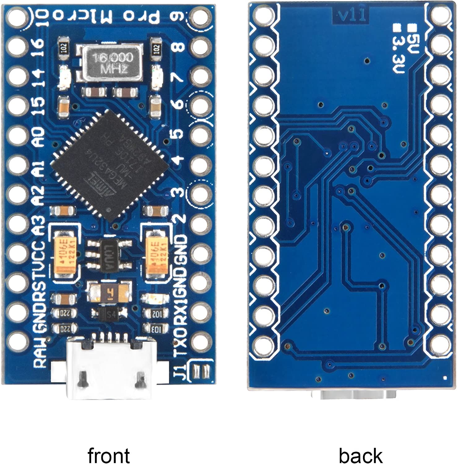 Pro Micro ATmega32U4 5V/16MHz Module Board, Replace With Atmega328 Pro